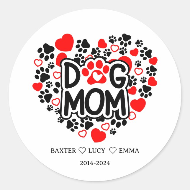 Adesivo Best Dog Mom Ever | Happy Mother’s Day  (Frente)