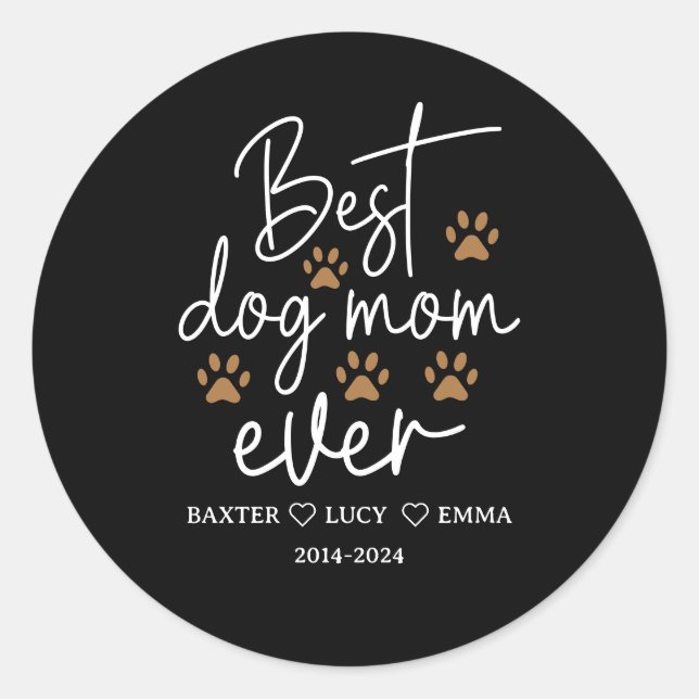 Adesivo Best Dog Mom Ever | Happy Mother’s Day  (Frente)