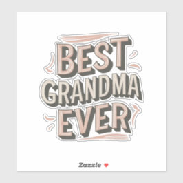 Adesivo Best grandma ever