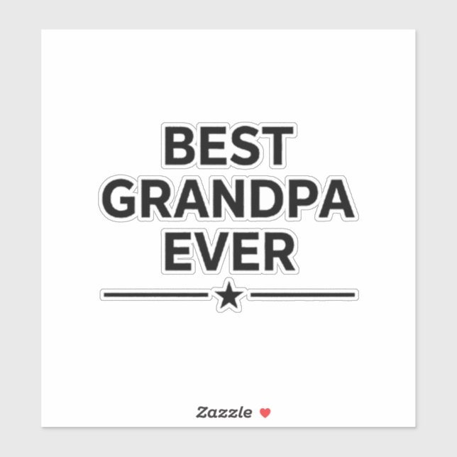 Adesivo Best grandpa ever  (Folha)