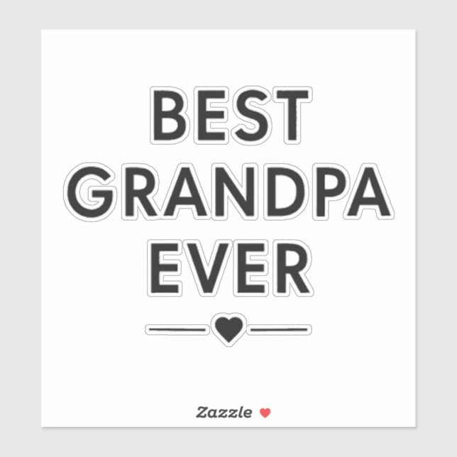 Adesivo Best grandpa ever  (Folha)