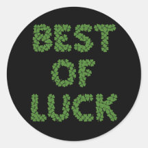 Best of Luck Clovers Greeting