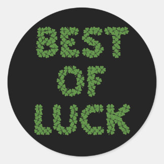 Adesivo Best of Luck Clovers Greeting