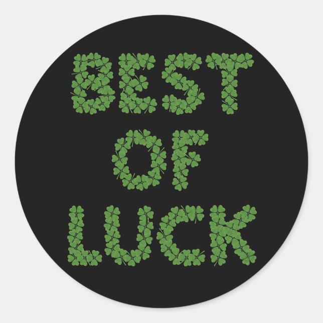 Adesivo Best of Luck Clovers Greeting (Frente)