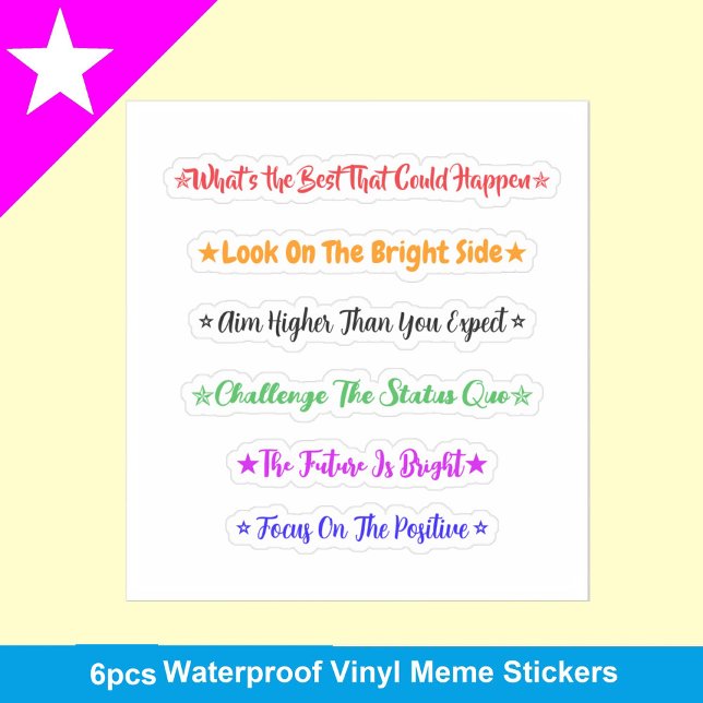 Adesivo Best That Could Happen Memes | Waterproof Positive (What's the Best That Could Happen Waterproof Mental Health Sticker Handdrawn Self Love Gift)