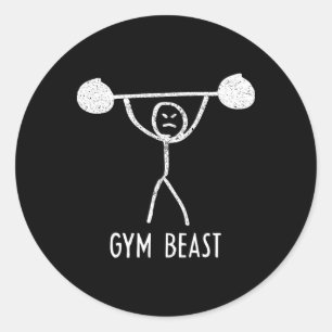 Adesivo Besta da academia exercício engraçado de musculaçã