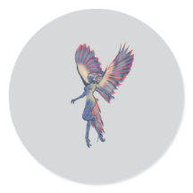 Besta mitológica voando Harpy