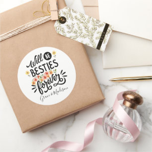 Adesivo Besties para a vida Amigos BFF para sempre present