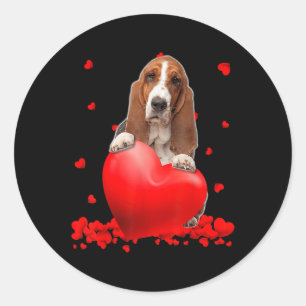 Adesivo "Bet Hound Dog Heart Dia de os namorados Men Wome"