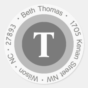 Adesivo Beth Thomas Round Endereço Labels