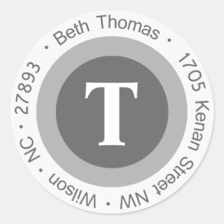 Adesivo Beth Thomas Round Endereço Labels