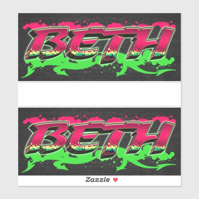 Adesivo Beth Vorname Name Graffiti Aufkleber Sticker (Folha)