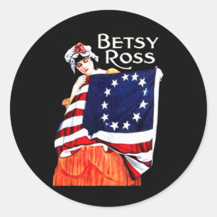 Adesivo Betsy Ross American Flag 1776 Art 4° Do Julho Gift