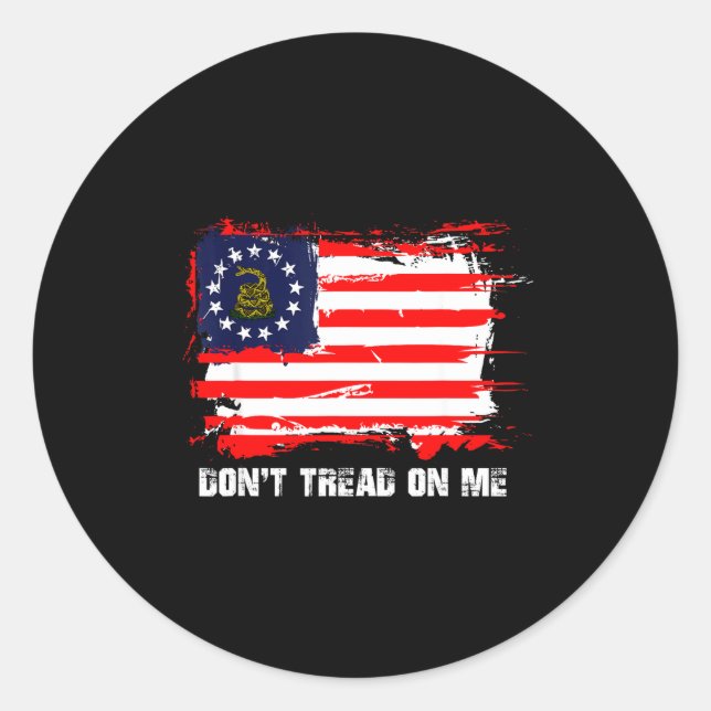 Adesivo Betsy Ross Flag Don't Tread Patriot On Me  (Frente)