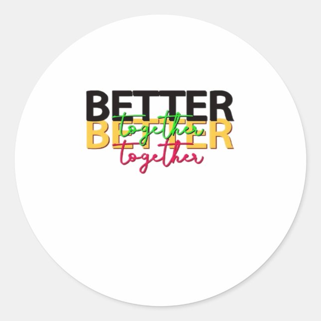 Adesivo Better Together as a Family Heartfelt Style  (Frente)