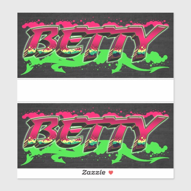 Adesivo Betty Vorname Name Graffiti Aufkleber Sticker (Folha)