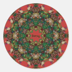 Adesivo BETY ~ NATMAS ~ Verde Amarelo Vermelho Azul ~