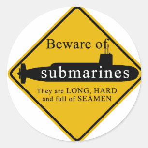 Adesivo Beware dos submarinos