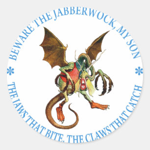 ADESIVO BEWARE O JABBERWOCK, MEU FILHO