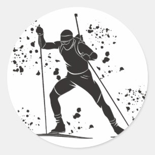 Adesivo Bi atleta Esqui Nórdico Biatlo _27