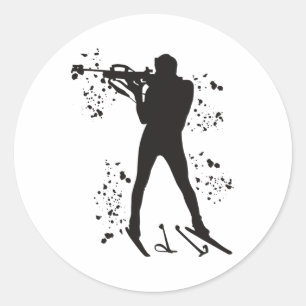 Adesivo Bi atleta Esqui Nórdico Biatlo _3