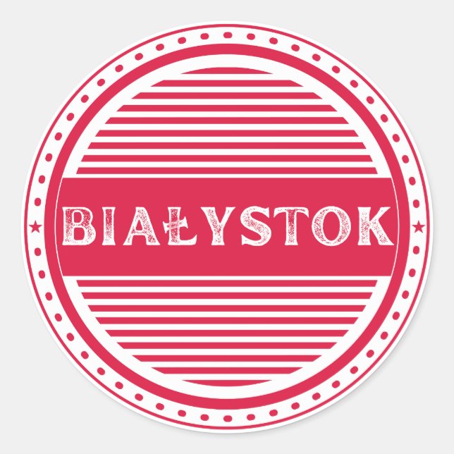 Adesivo Bialystok City Pride Emblem – Polish Identity (Frente)
