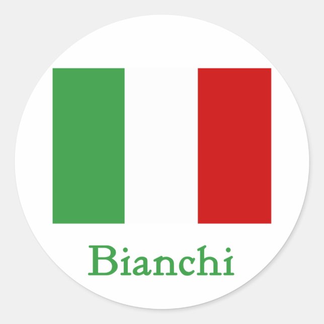 Adesivo Bianchi - Bandeira Italiana (Frente)