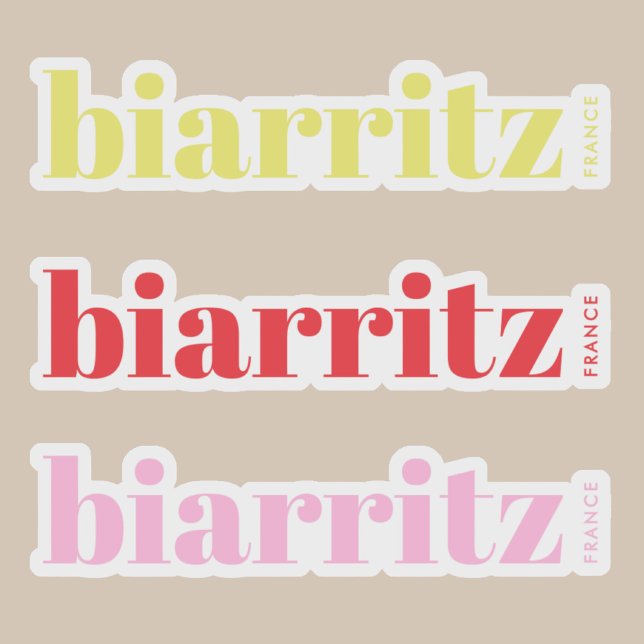 Adesivo Biarritz França férias modernas (Criador carregado)