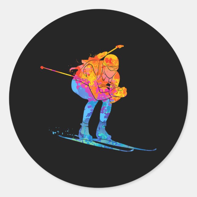 Adesivo Biathlete Skiing Biathlon (Frente)