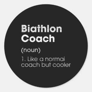 Adesivo Biathlon Coach Definition Engraçado Biathlete Humo