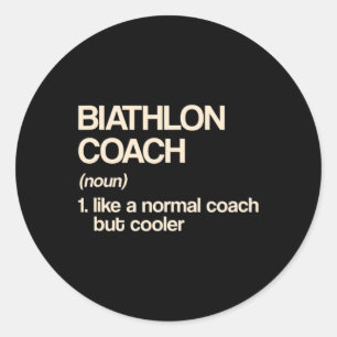 Adesivo Biathlon Coach Definition Engraçado Biathlete Humo
