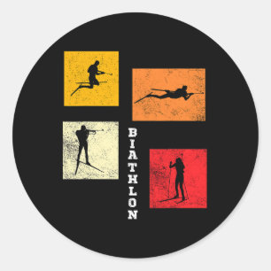 Adesivo Biathlon Cross Country Skiing Biathlete Winter Spo