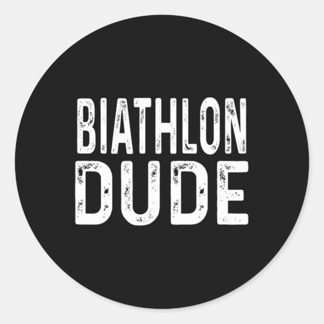 Adesivo Biathlon Dude Distressou Sprint Perseguit Relay Tr (Frente)