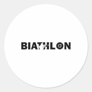 Adesivo Biathlon Funny Biathlete Saindo Espiando Alvo Sp