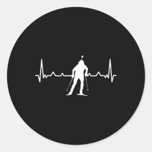 Adesivo Biathlon Heartbeat Skiing Cross-country Winter Spo