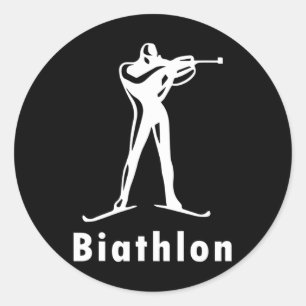 Adesivo Biathlon Ski Skier Winter Sports Cross-country Ski
