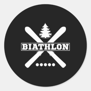 Adesivo Biathlon Ski Skier Winter Sports Cross-country Ski