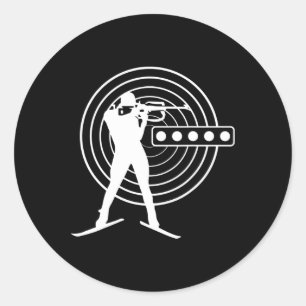 Adesivo Biathlon Ski Skier Winter Sports Cross-country Ski