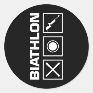 Adesivo Biathlon Ski Skier Winter Sports Cross-country Ski