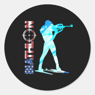Adesivo Biathlon Usa Flag Roupa americano Cross-country S