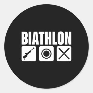 Adesivo Biatleta Engraçado Alvo Esportes Fotografando Sk