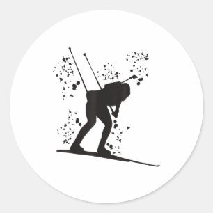 Adesivo Biatleta esqui nórdico biatlo