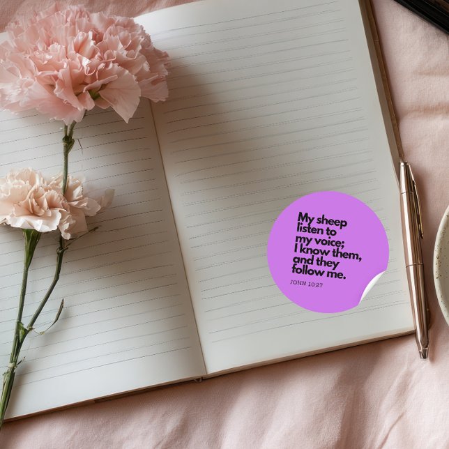 Adesivo Bible Quotes: John 10:27, Gospel Verse #2 (Criador carregado)