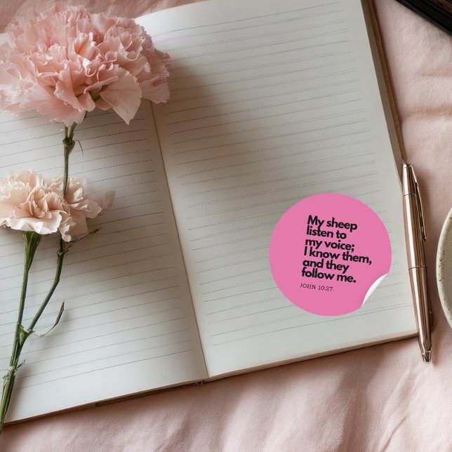 Adesivo Bible Quotes: John 10:27, Gospel Verse #4 (Criador carregado)