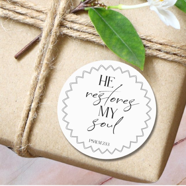 Adesivo Bible Verse psalm Round Sticker (Criador carregado)