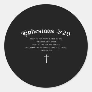Adesivo Bíblia Cristã Verse Ephesianos 3_20 Reze Ba