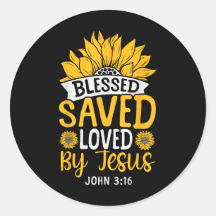 Adesivo Bíblia Cristã Verse Fé Deus Flor John 3_16 B