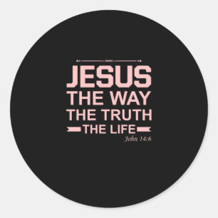 Adesivo Bíblia Cristã Verse Jesus Way Truth Life