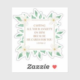 Adesivo Bíblia Cristã Verse Provoca Sua Ansiedade Sobre El