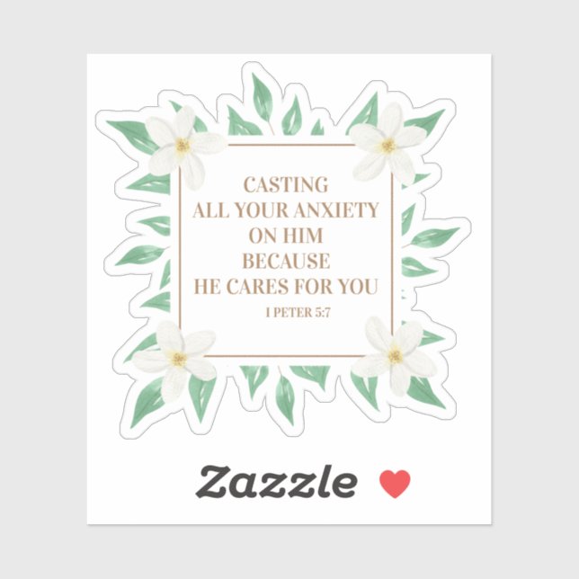 Adesivo Bíblia Cristã Verse Provoca Sua Ansiedade Sobre El (Folha)